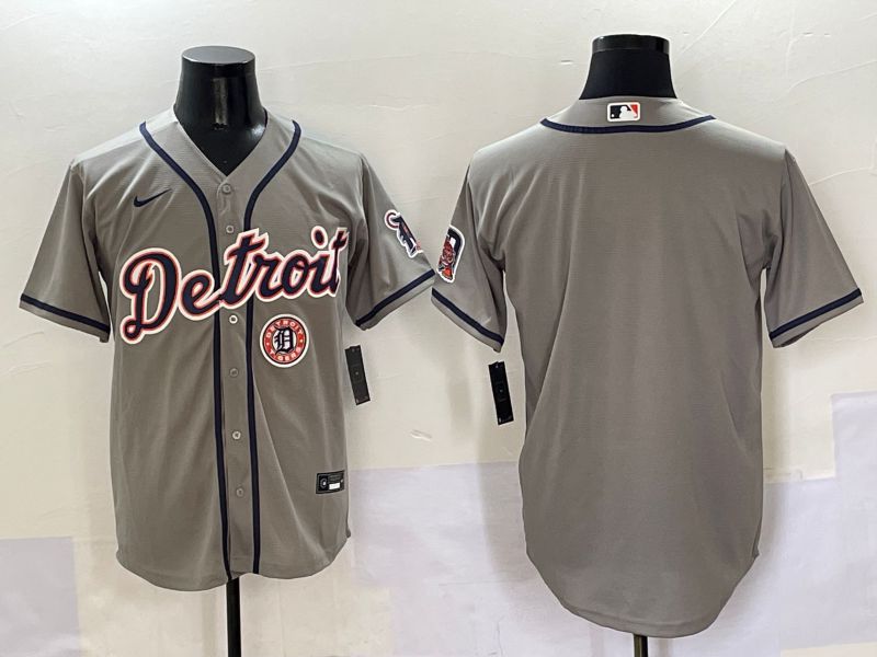 Men Detroit Tigers Blank Grey Game Nike 2025 MLB Jersey style 5043->detroit tigers->MLB Jersey